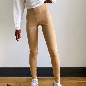 WILFRED FREE | Aritzia | S | faux suede Daria leggings | color Tannin